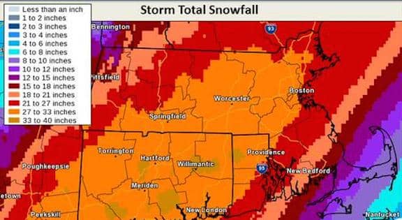The National Weather Service predicts a "potentially crippling and historic storm starting Monday night.