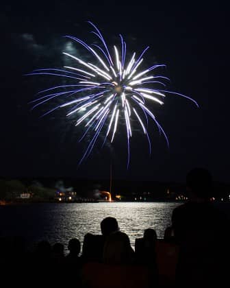 The view at Warwick City Park during Fourth of July Fireworks July 3, 2015. The Red Cross reminds families to keep fireworks safety and swim safety in mind this Fourth of July.PROVIDENCE, RI— If your holiday plans include fun in the water, make sure your family is knows fireworks safety, has swimming skills and knows how to help  in an emergency. The American Red Cross in Rhode Island offers these tips to help keep you and your loved ones safe during the upcoming 4th of July holiday: 