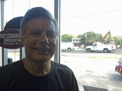 Karl Volk, owner of Kar's East Coast Speed, where Apponaug Circulator Project work is causing headaches for local businesses.