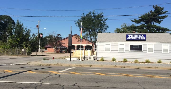 Warwick Fire Station 8 is at 1651 Post Road (next to the Ann & Hope Bargain Outlet).
