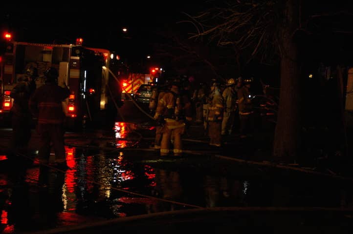 [CREDIT: Rob Borkowski} Warwick Firefighters at 155 Greeley Ave. after putting out a fire in the home Dec. 28.