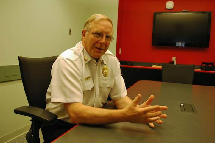 [CREDIT: Rob Borkowski] Retiring Warwick Fire Chief Edmund Armstrong, on his impending retirement: "Change is good."
