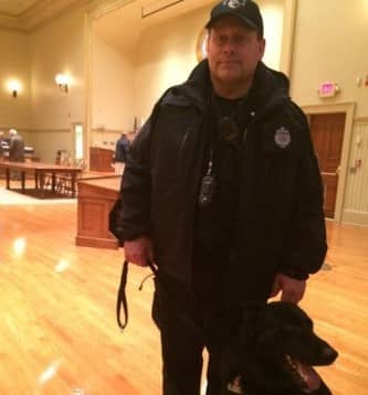 Ptlm. Paul Wells and K9 Fox.