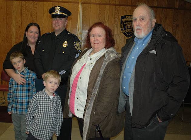 [CREDIT: Rob Borkowski} From left, back, Trish McGee, Frank McGee III, Claire and Frank McGee Sr., Frank McGee IV, and Thomas McGee.