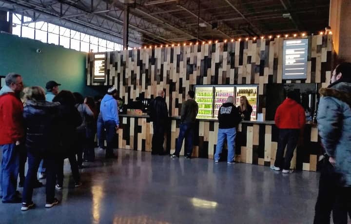 [CREDIT: Mary Carlos] Proclamation Ale's grand opening weekend drew big crowds.