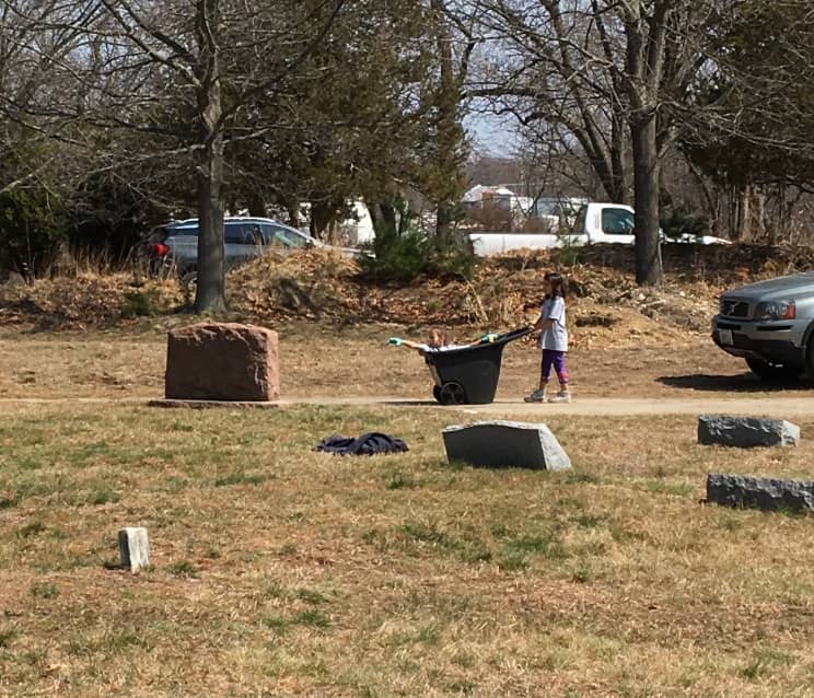 [CREDIT: Stephen McAllister] A number of children from Warwick helped with the cleanup as well. 
