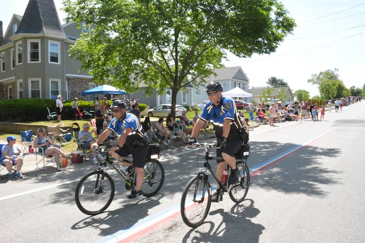 [CREDIT: Rob Borkowski] Warwick Police patrol Narragansett Parkway before Gaspee Days events Saturday, June 9, 2018.