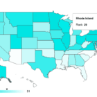 {CREDIT: WalletHub] WalletHub ranked Rhode Island 29th among US states for teacher friendliness.