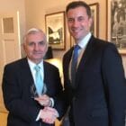 [CREDIT: Sen. Reed's Office] U.S. Sen. Jack Reed received the Railroad Achievement Award in recognition of his continued leadership on issues directly and indirectly affecting both freight and passenger railroads.