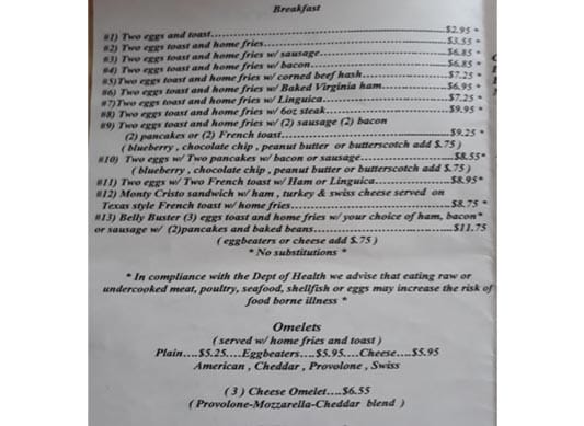 Alices Restaurant Menu 5