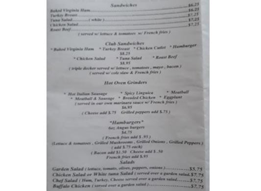 Alices Restaurant Menu 7
