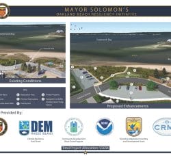 [CREDIT: Mayor Solomon's office] Mayor Joseph J. Solomon unveiled a $565K plan to mitigate sea level rise, including along Sea View Avenue on Sept. 1, 2020.