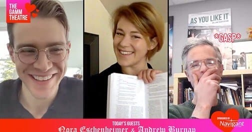 [CREDIT: GAMM Theatre] The GAMM's Valentine's Day episode of Brush Up Your Shakespeare- "Shakespeare on... Love" with Andrew Burnap and Nora Eschenheimer, "Will take us through the greatest "Love" scene of all time, the "Balcony" scene from Romeo & Juliet."