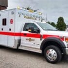 [CREDIT: Lincoln Smith] WFD firefighters new rescue truck, a 2021 Horton.