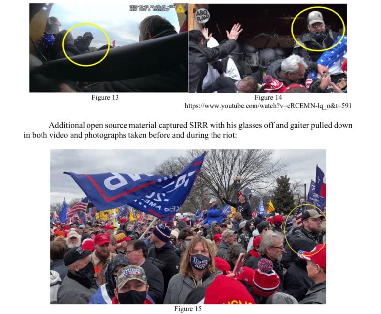 [CREDIT: DOJ] Bernard Joseph Sirr of North Kingstown, RI was charged for his part in the Jan. 6 Capitol riot insurrection in 2021. 