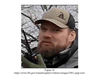 [CREDIT: DOJ] Joseph Sirr of North Kingstown, RI was charged for his part in the Jan. 6 Capitol riot insurrection in 2021.