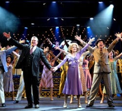 [TBTS] At center, Patrick Ryan Sullivan and Laura Guley with the rest of the ensemble cast of the musical "42nd Street" perform 'Lullaby of Broadway.'