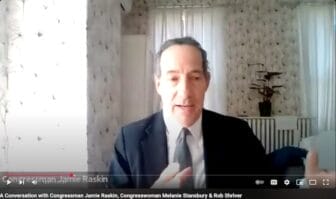 [CREDIT: Women Forward] On March 1, the Women Forward grassroots political action group hosted a Livestream roundtable discussion with Congressman Jamie Raskin (D-MD), Congresswoman Melanie Stansbury (D-NM) & Rob Shriver, former Acting Director of the U.S. Office of Personnel Management (OPM) discussing opposition to the Trump Coup.