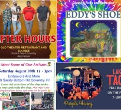 [Credit: WP Composite] This week’s Coventry Community Events in Coventry, RI include live music at both Olde Theater Restaurant and Lake Taco, a local artisans meet up, and the continuation of the Free Summer Entertainment Series.