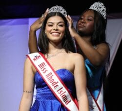 [CREDIT: NAM Miss RI] Victoria Oliveira was crowned the first-ever National American Miss Rhode Island State Queen at the state pageant in Springfield, MA July 6, 2025.