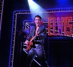 [CREDIT: Mark Turek] Joe Hebel as Elvis in TBTS's Heartbreak Hotel.