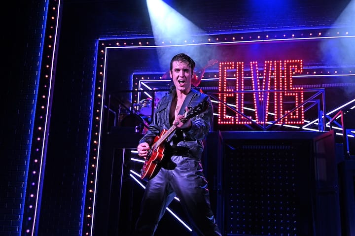 [CREDIT: Mark Turek] Joe Hebel as Elvis in TBTS's Heartbreak Hotel.
