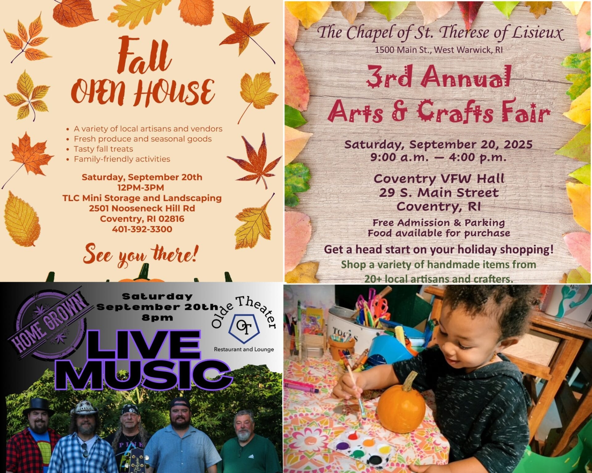 Coventry Community Events Sept. 20: Crafts, Music