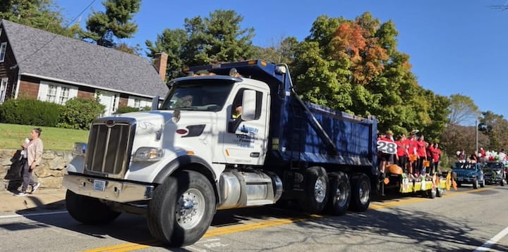 [CREDIT: Mary Carlos] Coventry's Studley Tree Service lends a ride to the Class of 2028 during the CHS Homecoming parade Oct. 4, 2025