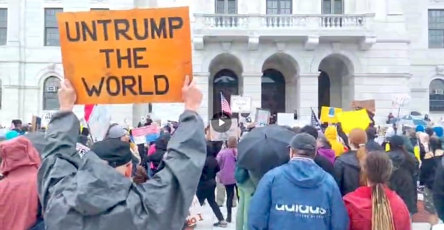 [CREDIT: Jim Taylor] Thousands attended the third 'No Kings' nation-wide rally June 14 at the State House. Rallies were held in six other locations