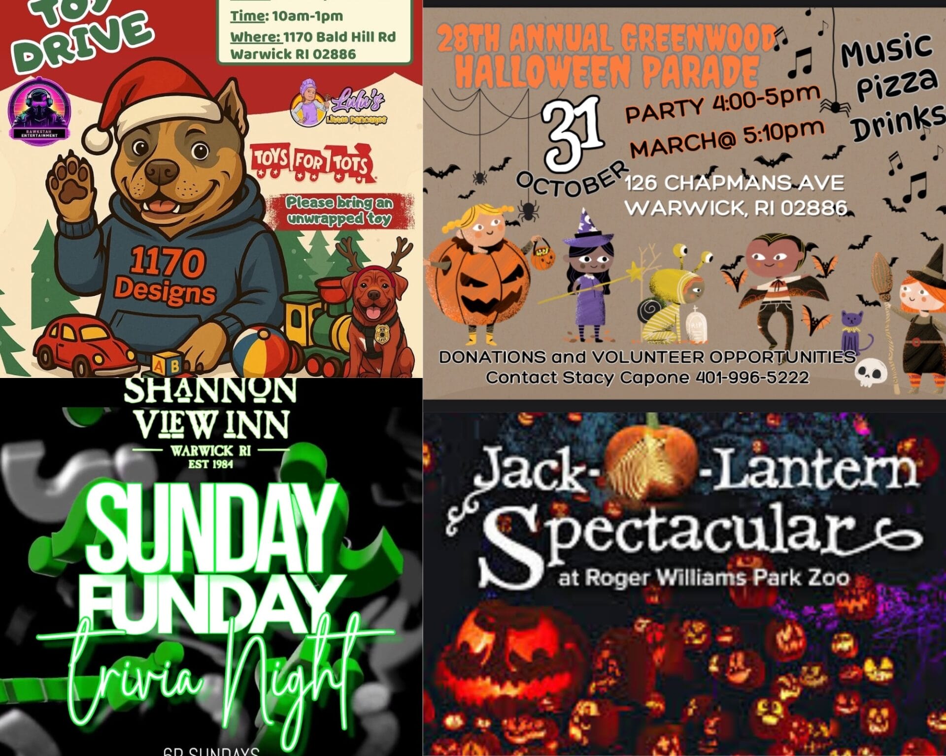 Warwick Weekend Events Oct. 31: Halloween, Fundraiser