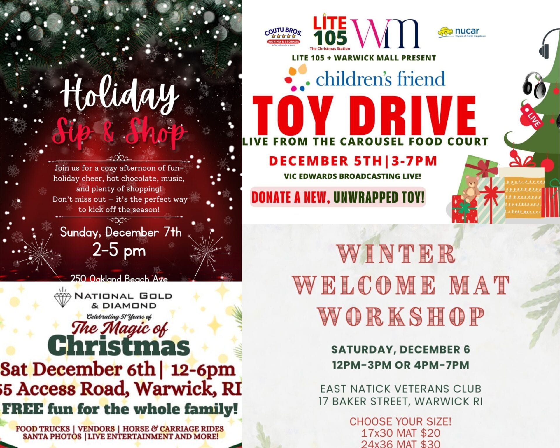 warwickpost.com - Natalie Ferland - Warwick Weekend Events Dec. 5: Winterfest, Market, Toy Drive